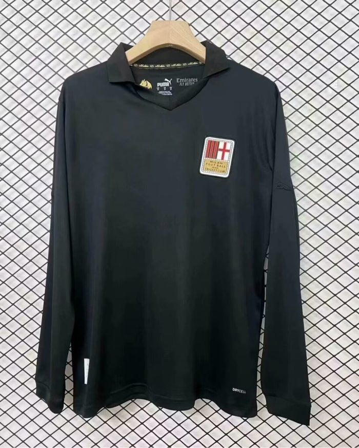 24/25 AC Milan 125th Anniversary Black Long Sleeve Jersey - 图片 4