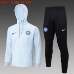 Inter Milan 23-24 Long Zip Jacket Light Gray