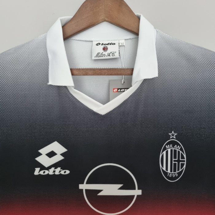 Retro AC Milan 95/96 Training Suit Black & White - 图片 7