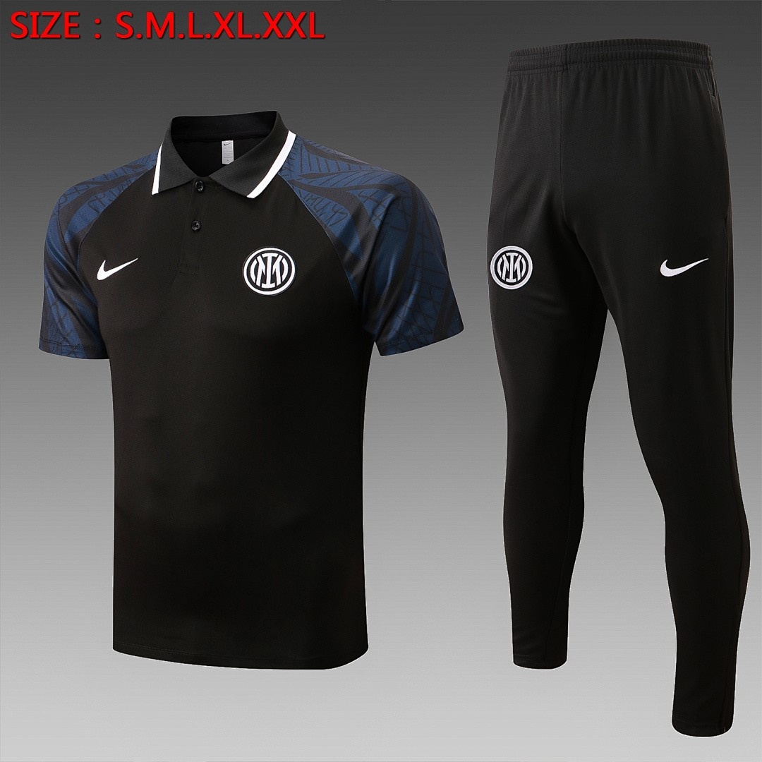 Inter Milan 22-23 Polo Shirt Black