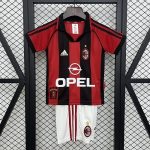 AC Milan 1998/1999 Home Kids Jersey
