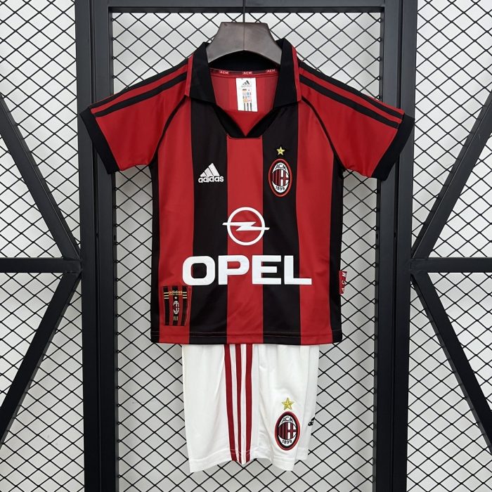 AC Milan 1998/1999 Home Kids Jersey - 图片 3