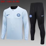 Inter Milan 23-24 Half Zip Jacket Light Gray