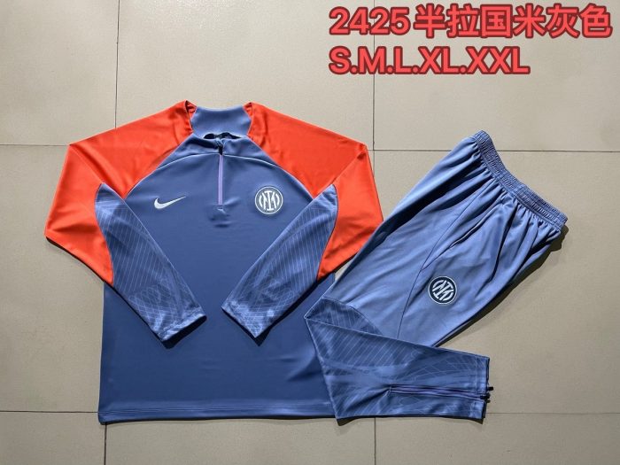 Inter Milan 24/25 Half-Zip Jacket Grey - 图片 9