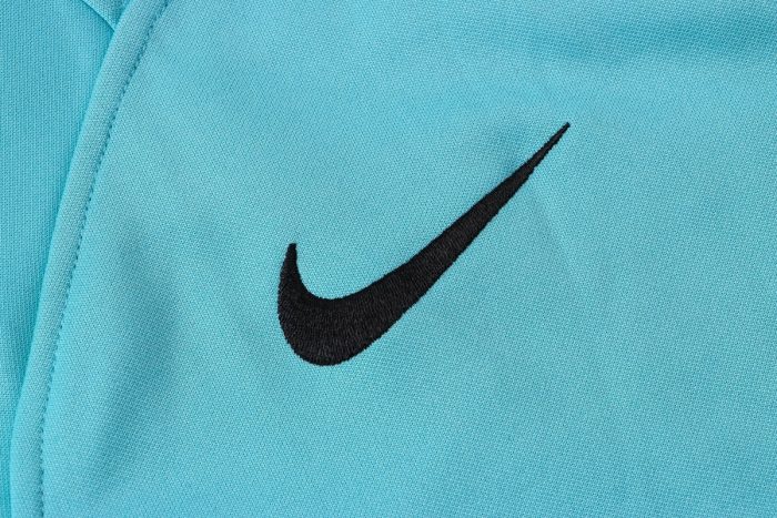 Inter Milan 21-22 Light Blue Long Zip Jacket with Hood - 图片 5