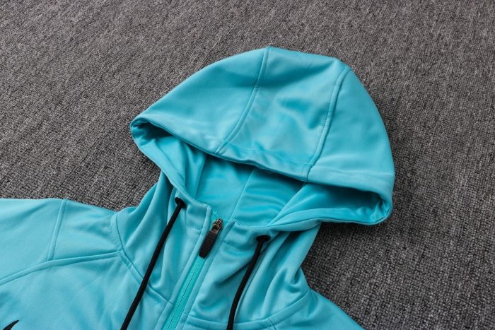 Inter Milan 21-22 Light Blue Long Zip Jacket with Hood - 图片 6
