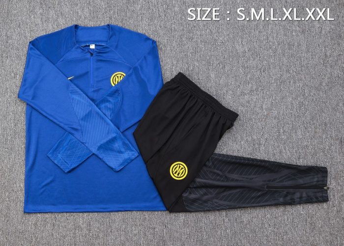 Inter Milan 23-24 Half-Zip Jacket Colorful Blue - 图片 2