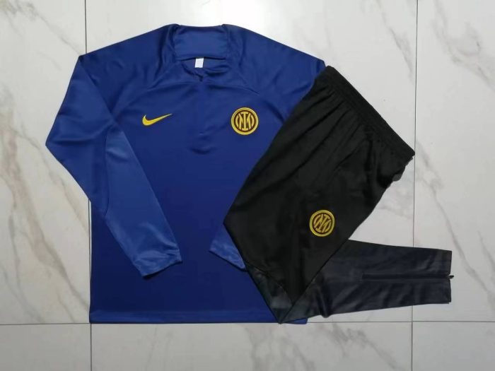 Inter Milan 23-24 Half-Zip Jacket Colorful Blue - 图片 9