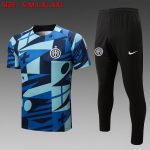 Inter Milan 22/23 Blue Splatter Print Short Sleeve Training Suit