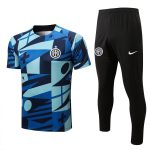 Inter Milan 22/23 Blue Splatter Print Short Sleeve Training Suit - 图片 8