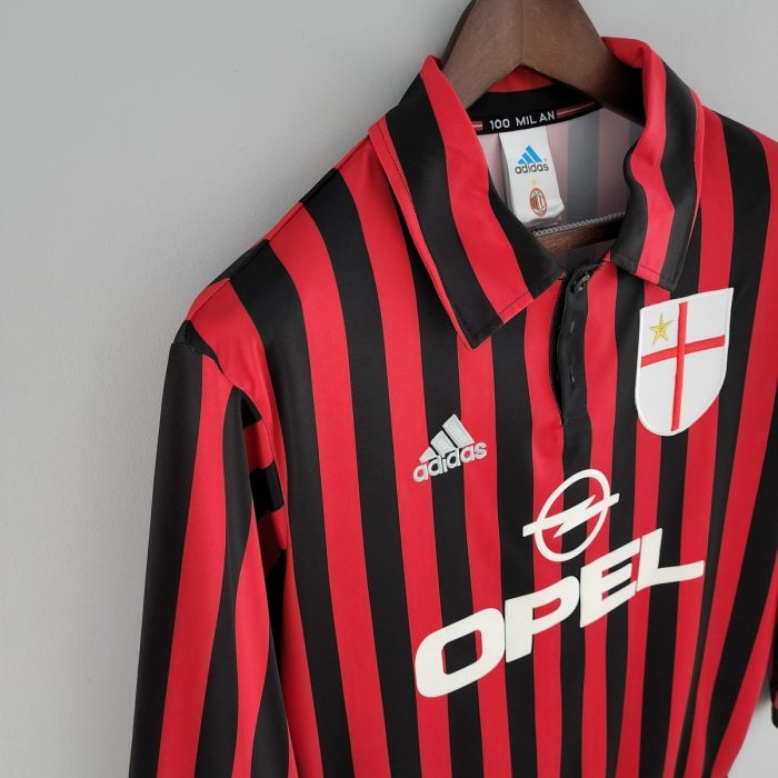 AC Milan 1999/2000 Home Retro Long Sleeve Jersey - 图片 5