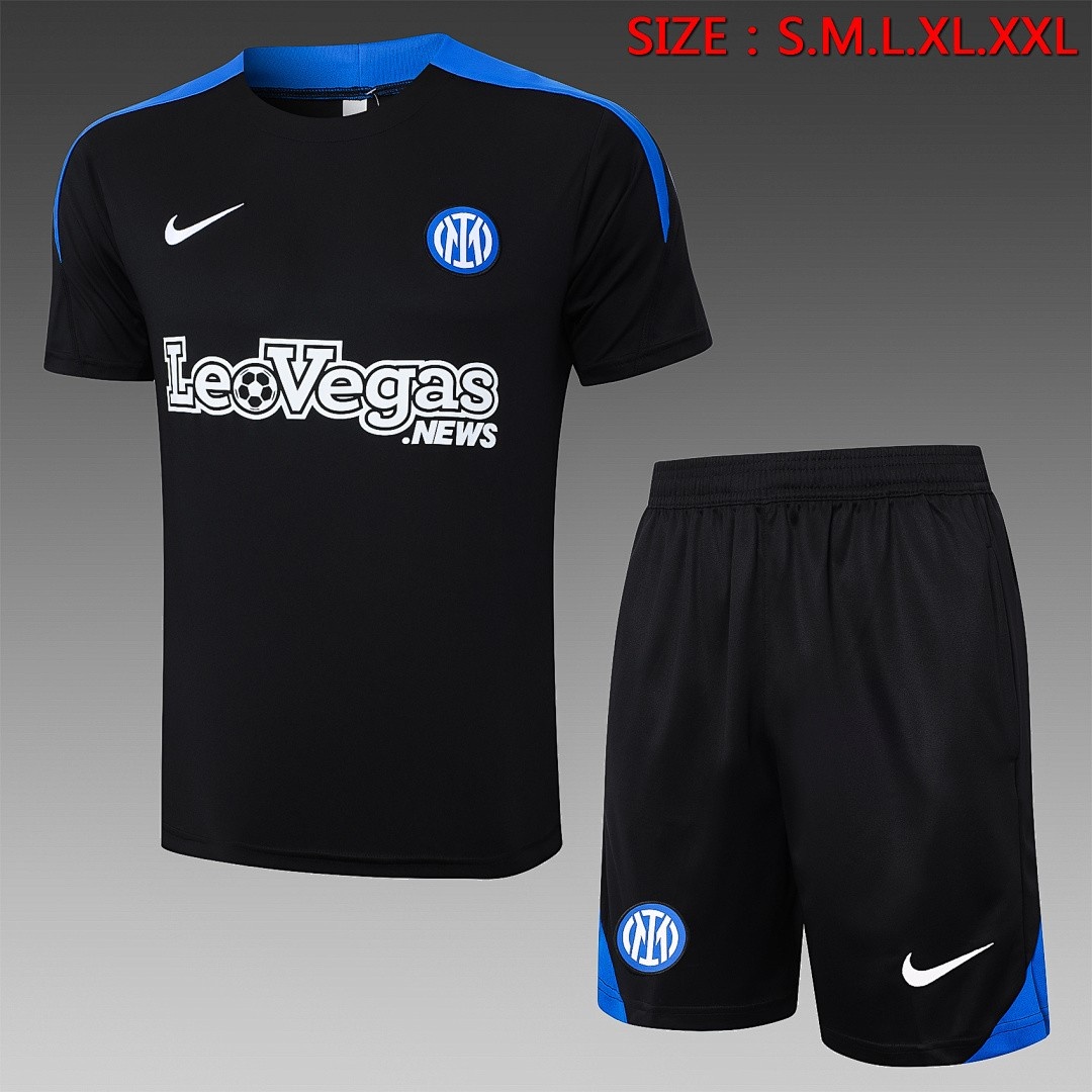 JER-5774_1 Inter Milan 24/25 Black Short Sleeve Training Kit - 图片 1