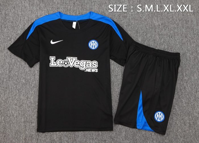 Inter Milan 24/25 Black Short Sleeve Training Kit - 图片 2