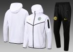 Inter Milan 22/23 White Long Zip Jacket with Hood
