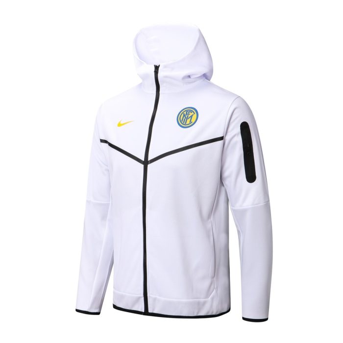 Inter Milan 22/23 White Long Zip Jacket with Hood - 图片 6