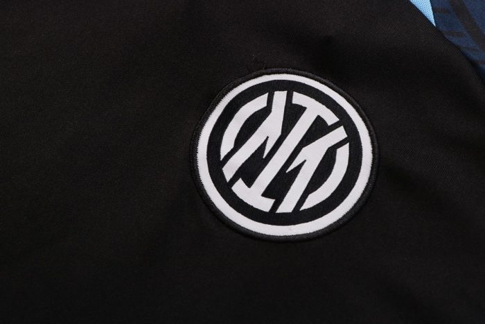Inter Milan 2022-2023 Black Training Short Sleeve Set (with Pants) - 图片 5