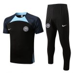 Inter Milan 2022-2023 Black Training Short Sleeve Set (with Pants) - 图片 8