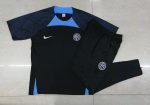 Inter Milan 2022-2023 Black Training Short Sleeve Set (with Pants) - 图片 9