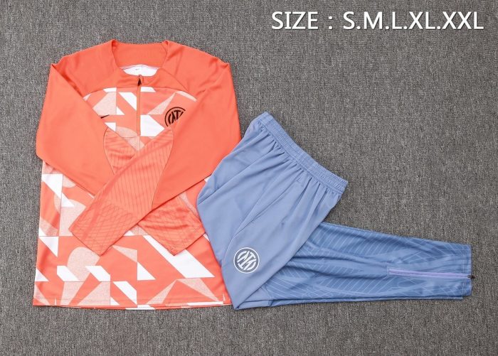 Inter Milan 24-25 Orange Half-Zip Jacket - 图片 2
