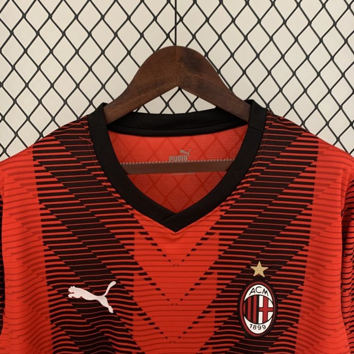 AC Milan 23/24 Home Long Sleeve Jersey - 图片 3