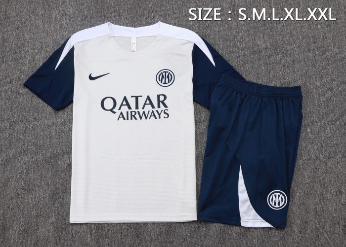 Inter Milan 25/26 Short Sleeve Training T-Shirt in Off-White - 图片 2