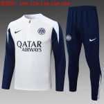Inter Milan Kids' Half-Zip Jacket in Off-White - 图片 2