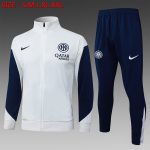 Inter Milan Long Zipper Jacket in White
