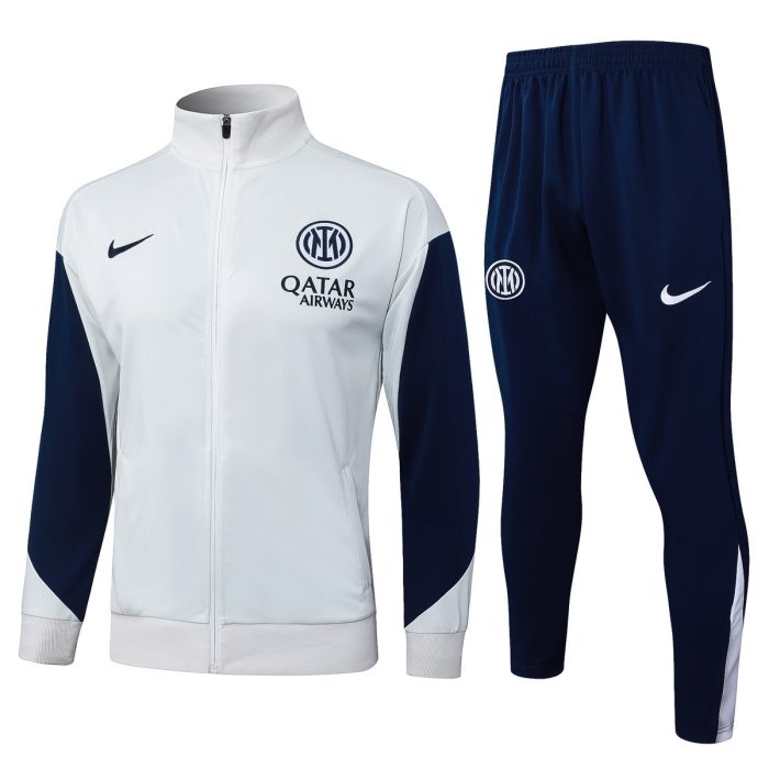 Inter Milan Long Zipper Jacket in White - 图片 8