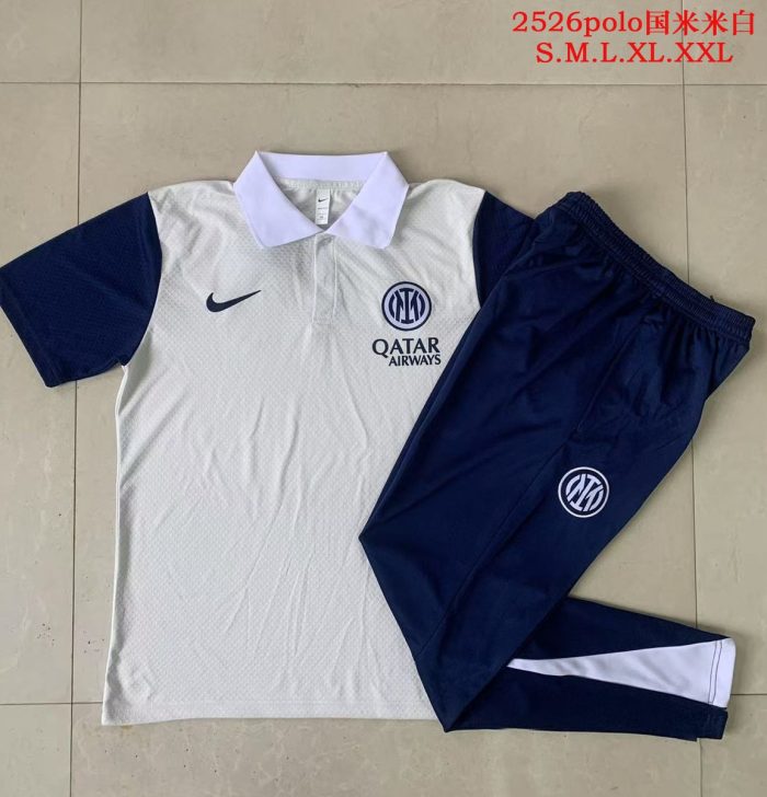 Inter Milan Polo Shirt Off White - 图片 9