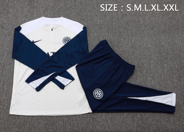 Inter Milan 2526 Half-Zip Jacket in White - 图片 2