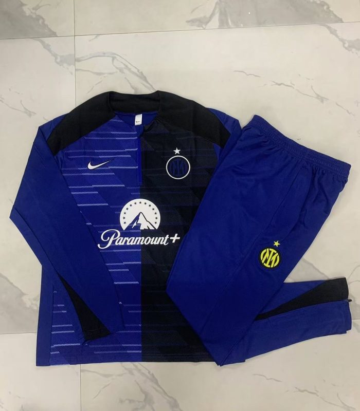 Inter Milan 24-25 Half-Zip Jacket Colorful Blue Spray Print - 图片 9