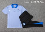 Inter Milan 24-25 Polo Grey with Blue Collar - 图片 2