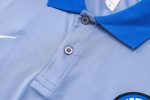 Inter Milan 24-25 Polo Grey with Blue Collar - 图片 5