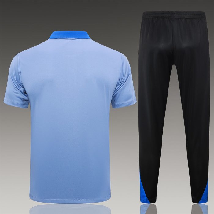 Inter Milan 24-25 Polo Grey with Blue Collar - 图片 6