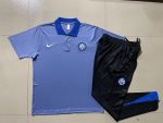 Inter Milan 24-25 Polo Grey with Blue Collar - 图片 9