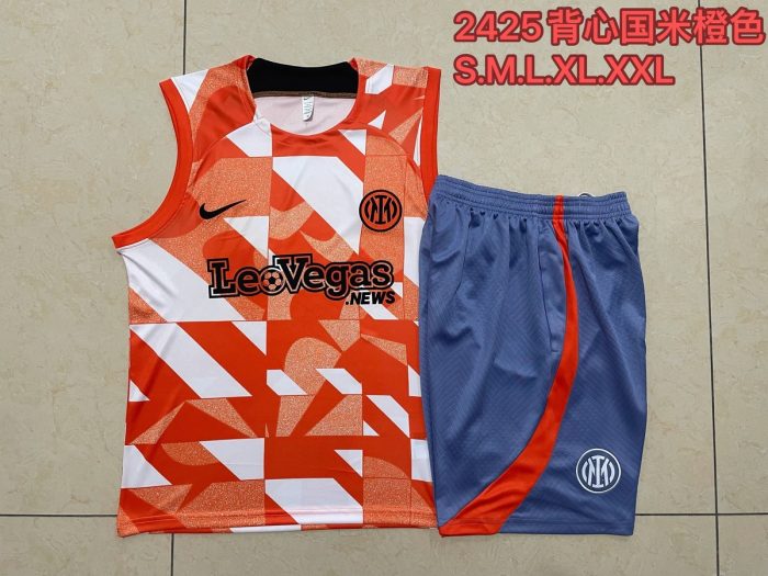 Inter Milan 24-25 Orange Splatter Vest - 图片 9