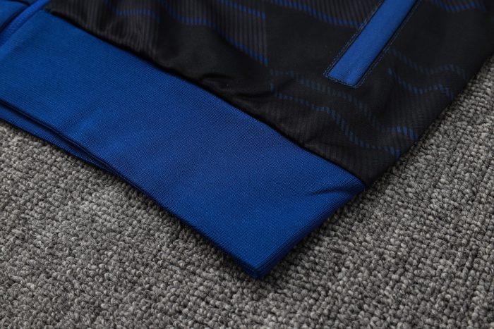 Inter Milan 24-25 Long Zipper Jacket Navy Blue Spray Print - 图片 4