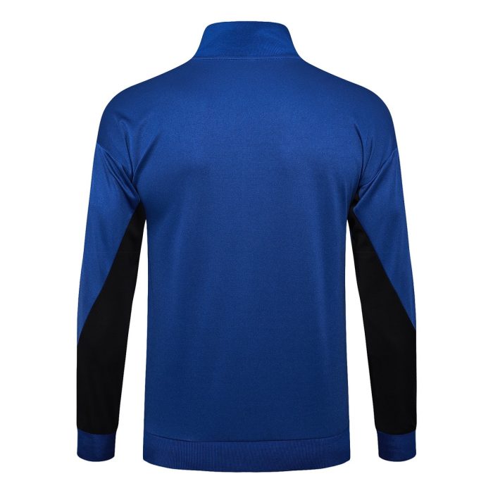 Inter Milan 24-25 Long Zipper Jacket Navy Blue Spray Print - 图片 7