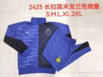Inter Milan 24-25 Long Zipper Jacket Navy Blue Spray Print - 图片 9