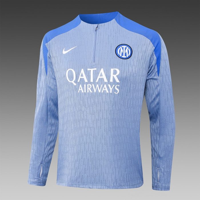 Inter Milan 24-25 Light Blue Player Version Half-Zip Jacket - 图片 8