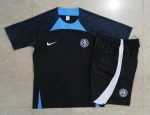 Inter Milan 22-23 Black Short Sleeve Training Set with 5-Panel Shorts - 图片 9
