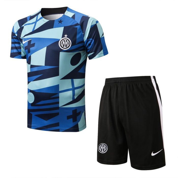 Inter Milan 2022-23 Short Sleeve Training Suit with 5-Inch Shorts in Blue - 图片 8
