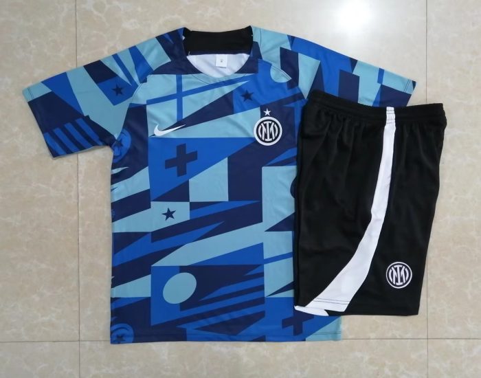 Inter Milan 2022-23 Short Sleeve Training Suit with 5-Inch Shorts in Blue - 图片 9