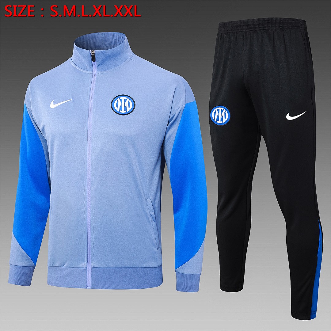 Inter Milan 24-25 Long Zipper Jacket Grey