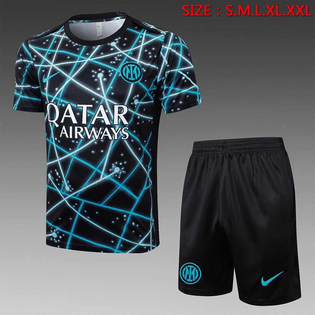 Inter Milan Black Starry Sky Splatter Short Sleeve Training Shirt