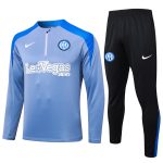 Inter Milan 24-25 Half-Zip Jacket Grey with Blue Accents - 图片 8