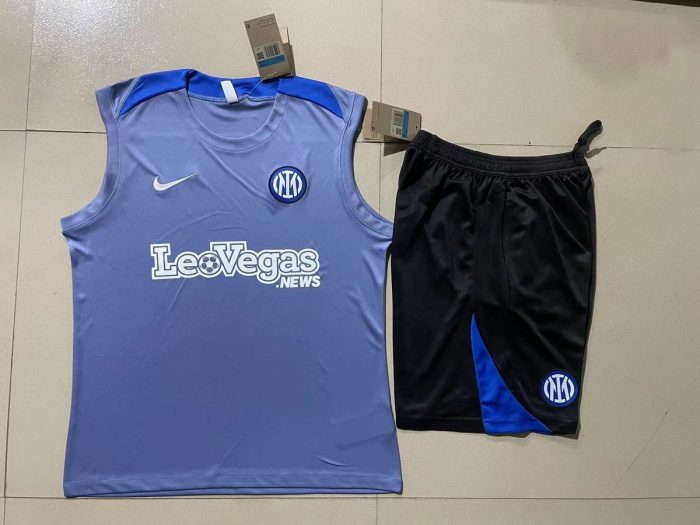 Inter Milan 24-25 Vest Grey with Blue Shoulder Trim - 图片 9