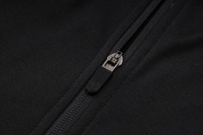 Inter Milan 24/25 Long Zip Hoodie Black - 图片 5