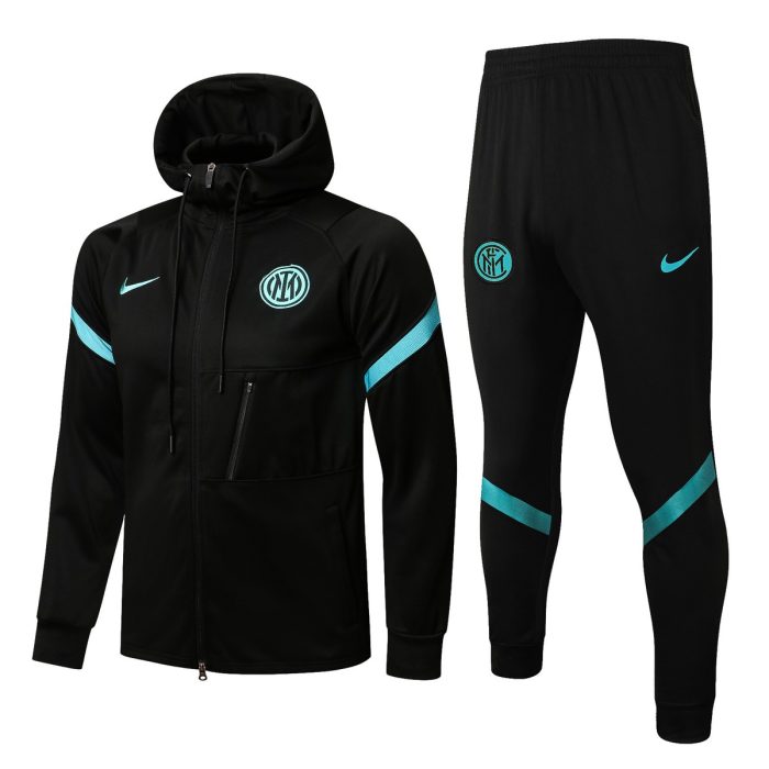 Inter Milan 21-22 Long Zip Jacket Black - 图片 3