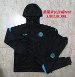 Inter Milan 21-22 Long Zip Jacket Black - 图片 9